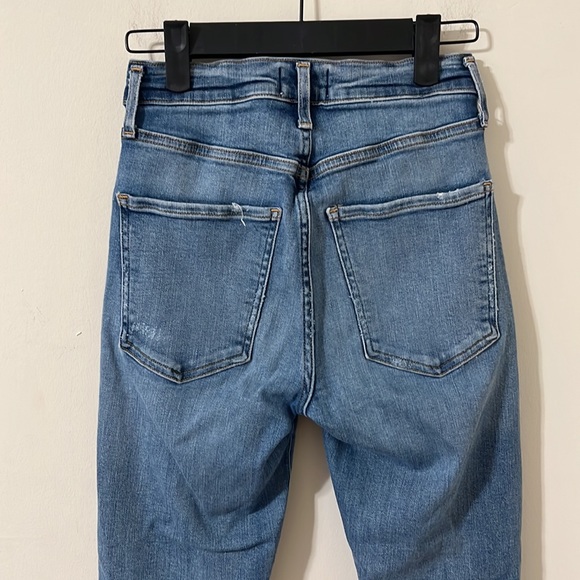 Agolde Medium Wash Distressed Sophie High Rise Skinny Denim Jeans Size 25 - Picture 8 of 11